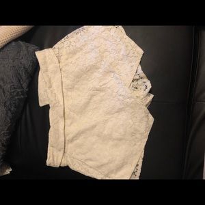 Talula lace cream skirt